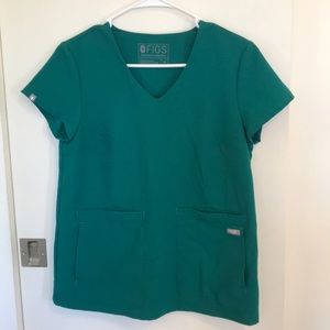 FIGS Hunter Green Cusco Scrub Top